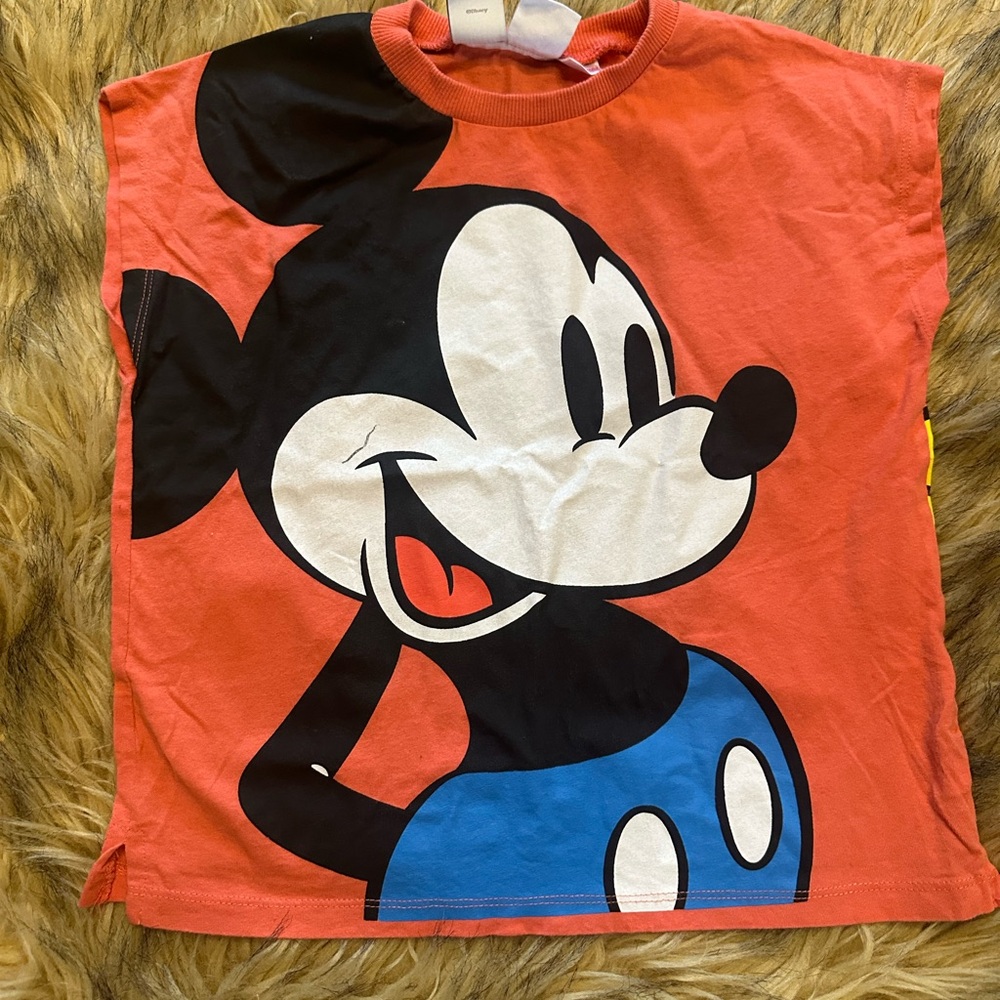 Zara Disney Kids Mickey Mouse Red/Orange T-Shirt